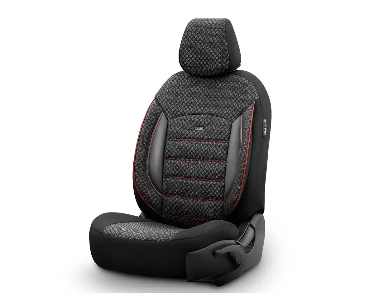 Cumpara  Huse de scaun și pelerine - Чехлы на сиденья OTOM Sport 2+1 черный с крас..