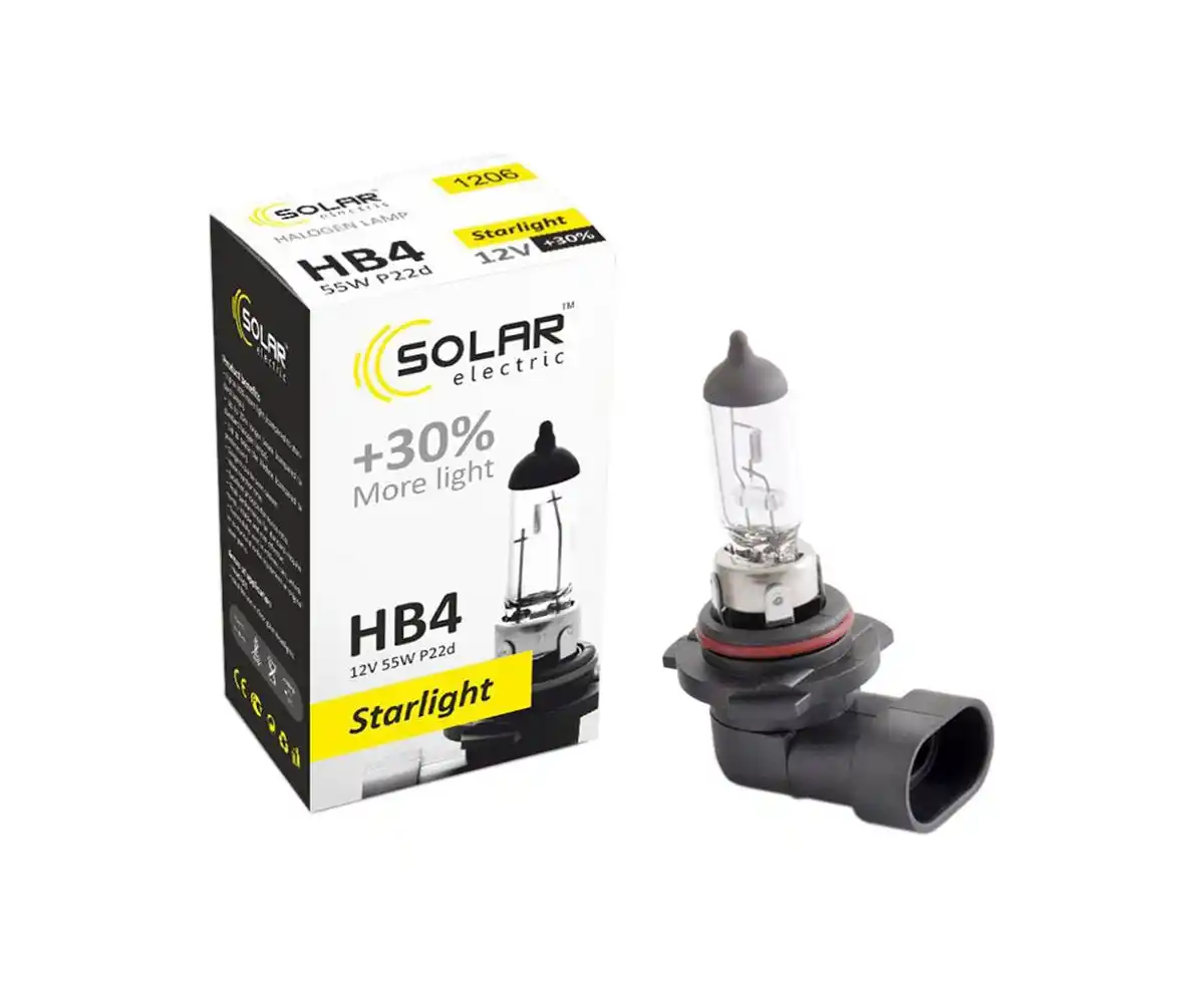 Solar HB4 12V 55W P22d Starlight+30%