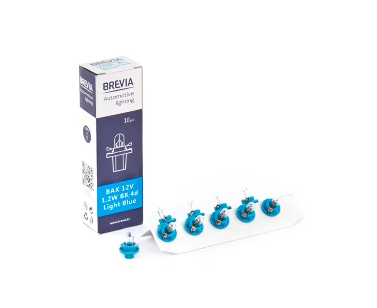 Brevia лампа в прибор. Light Blue BAX B8.4d 12V 1.2W CP 12320C