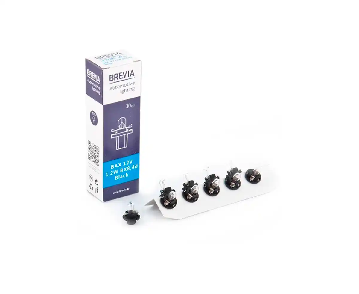 Brevia lampa BAX BX8.4d 12V 1.2W Black CP 12324C