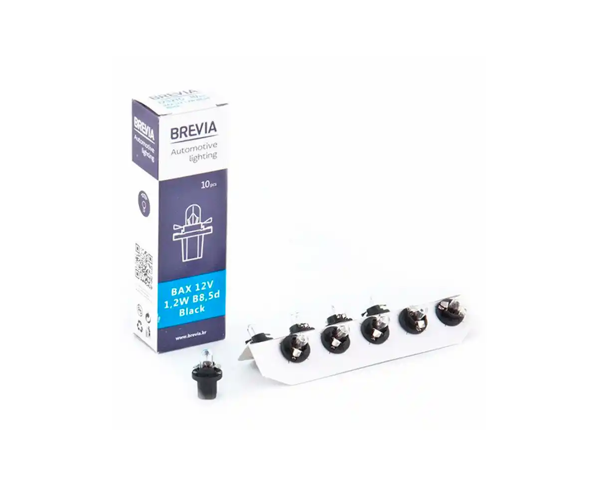 Brevia лампа в прибор. BAX B8.5d 12V 1.2W Black CP 12321C