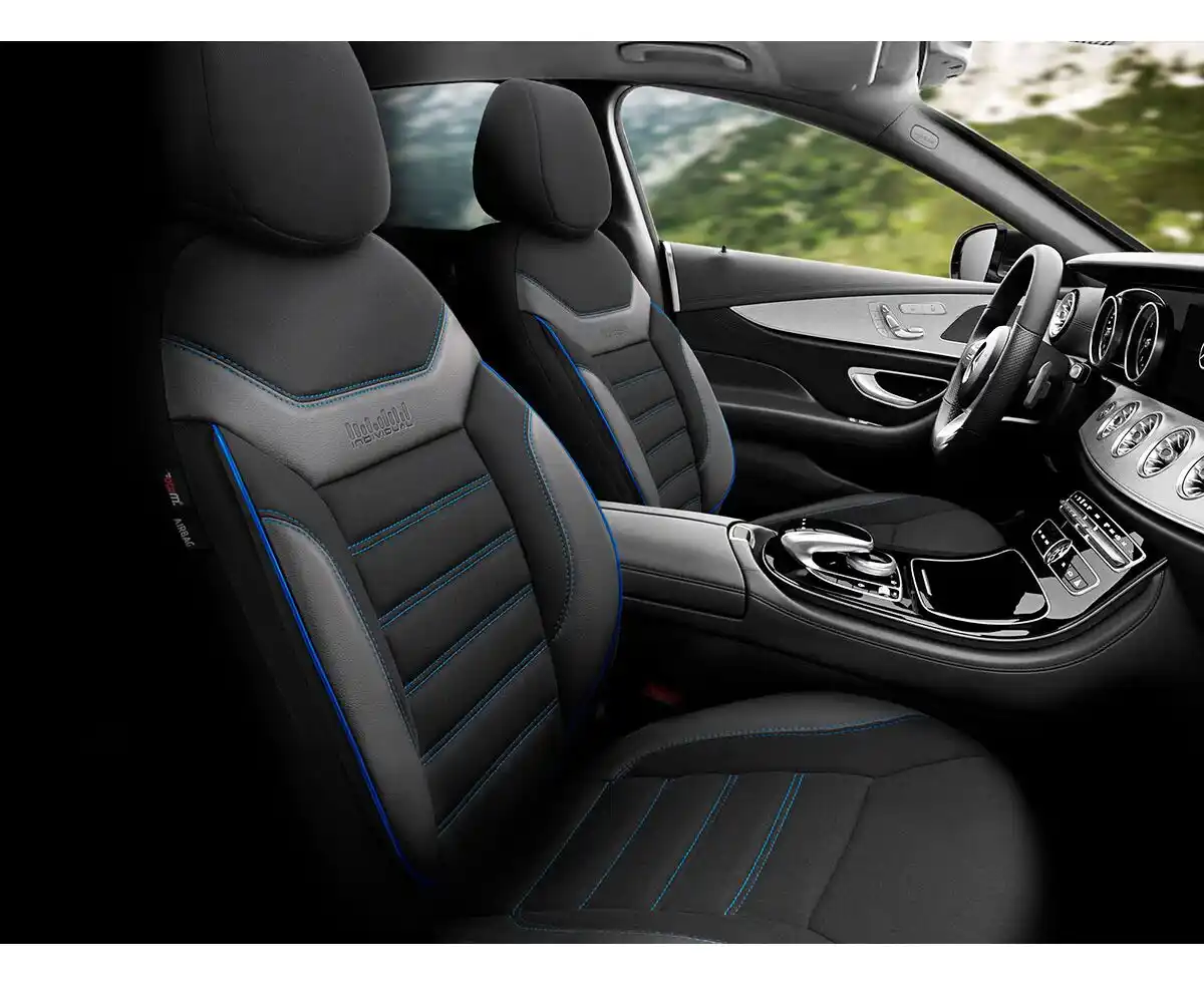 Set huse scaune auto OTOM INDIVIDUAL 2+1 negru albastru IND203