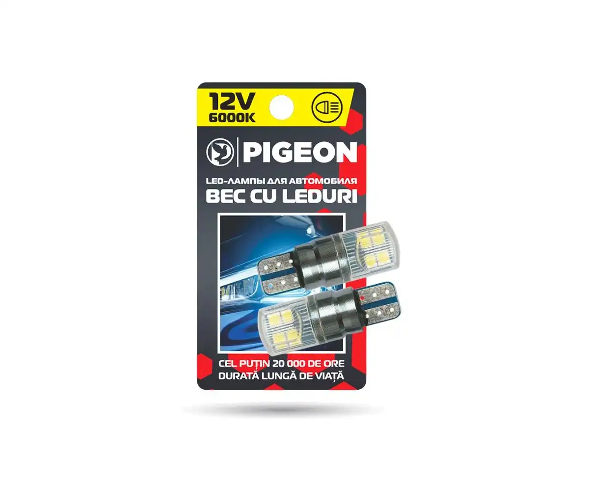 Лампы свет. габариты Pigeon W5W 6-30V GREE