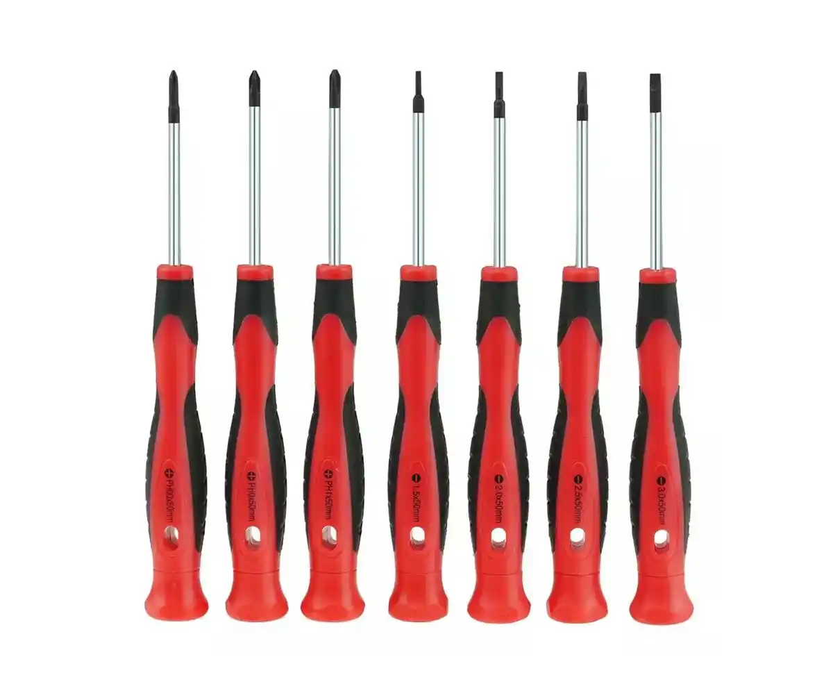 DEDRA Set de surubelnite de precizie, 7 buc. otel CrV