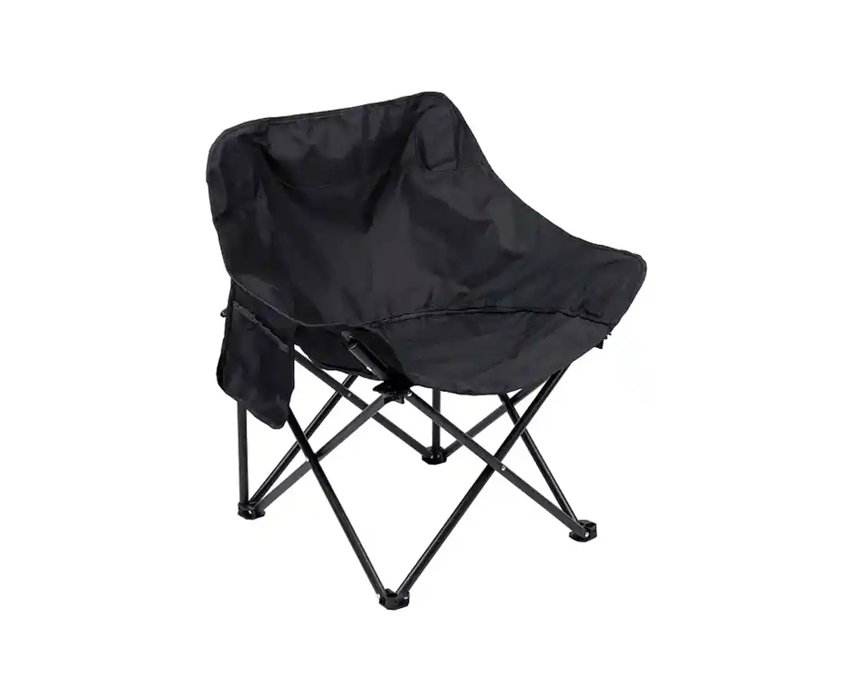 Scaun pliabil de camping, cu șezut moale