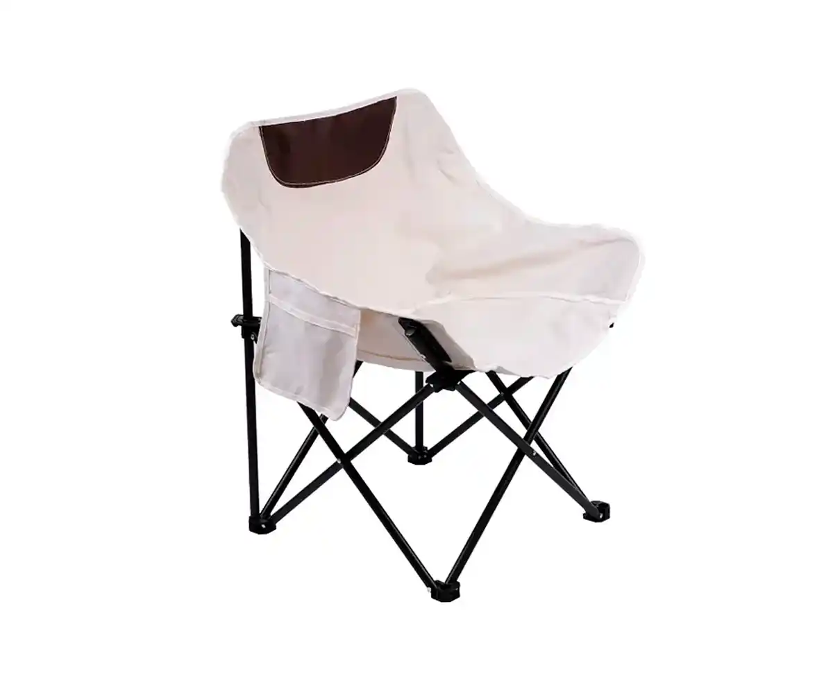 Scaun pliabil de camping, cu șezut moale