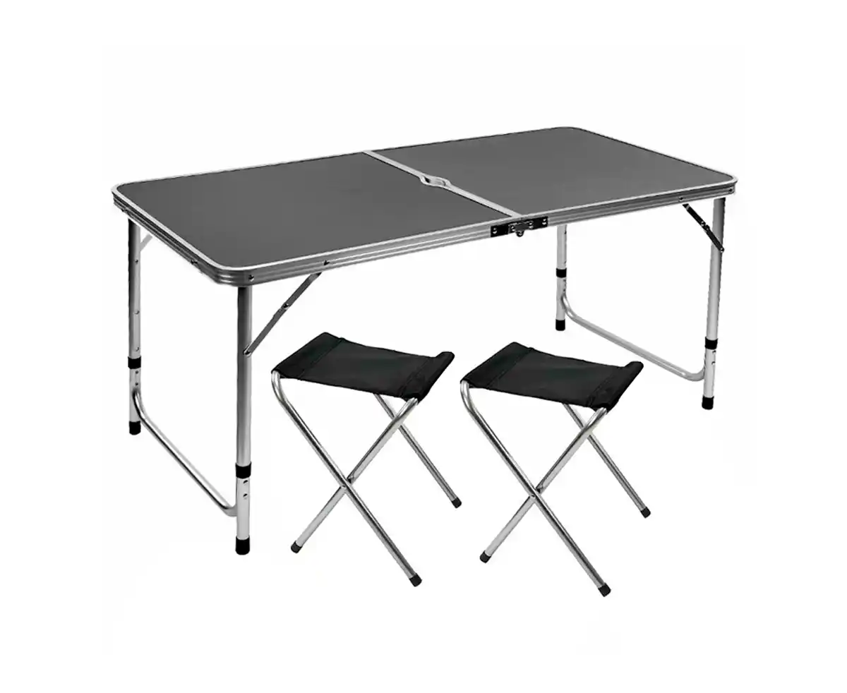Masă de camping + 2 taburete