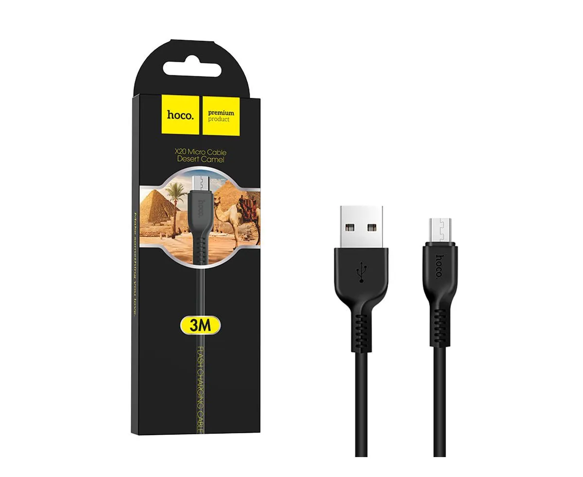 Hoco шнур 3-х метровый micro USB X2..