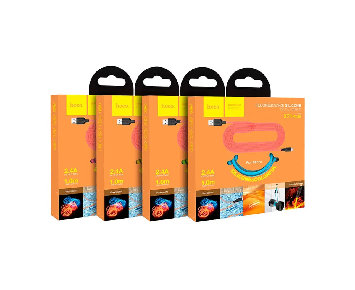 Hoco шнур силиконовый micro USB X21..