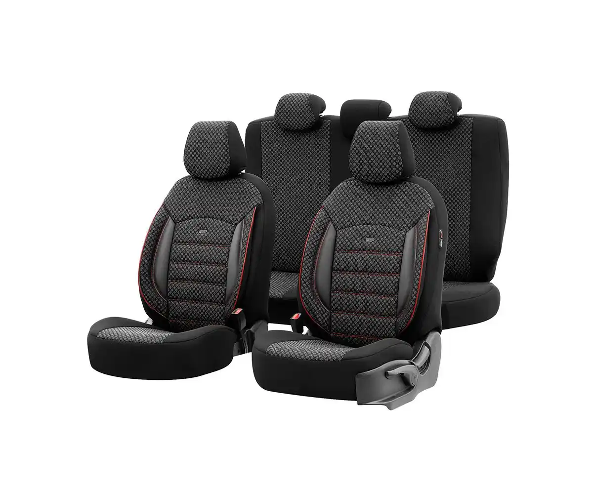 Чехлы на сиденья OTOM Sport 2+1 черный с красным