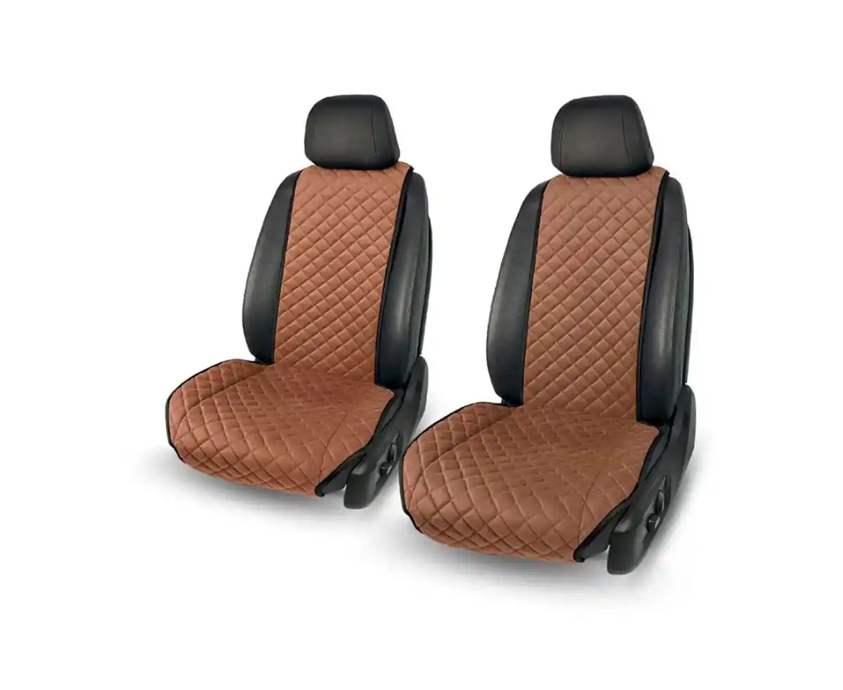 Накидка на сиденье алькантара коричневая