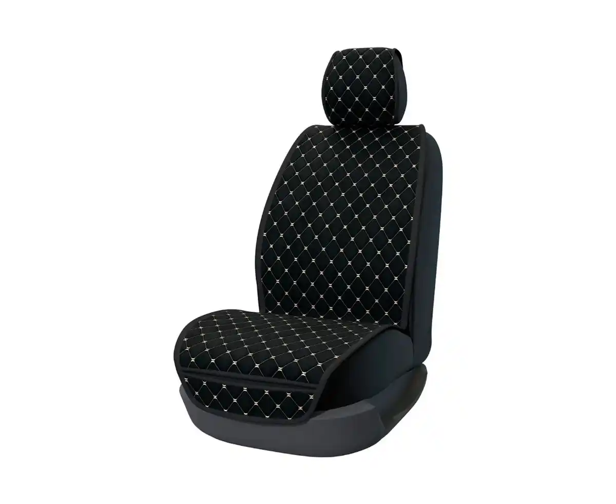 Cumpara  Huse de scaun și pelerine - Накидка на сиденье алькантара черная с бежевы..