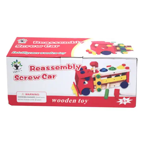 Логическая игрушка деревянная машинка разборная