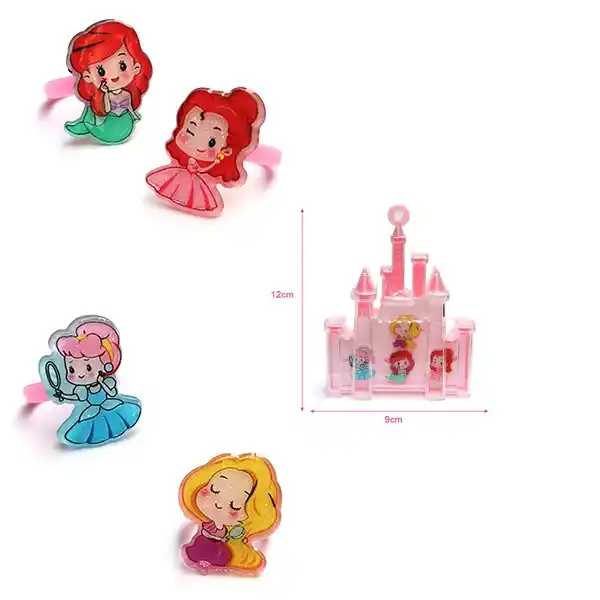 Набор колец для девочек 4 шт