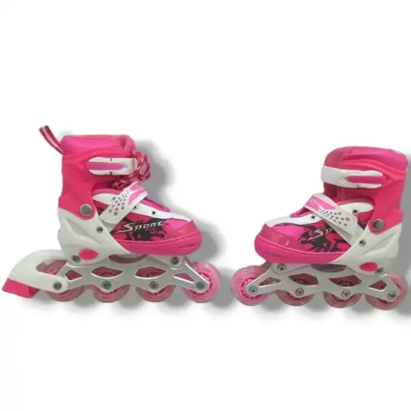 Ролики (S:31-34) розовые колеса с огоньками