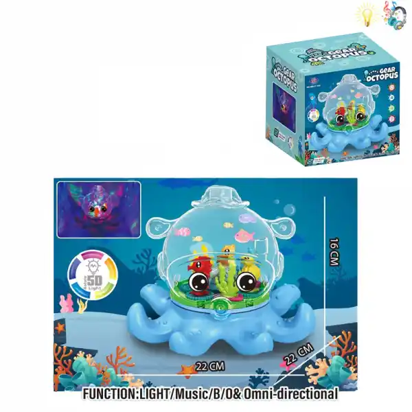 Caracatita transparenta cu muzica si lumini