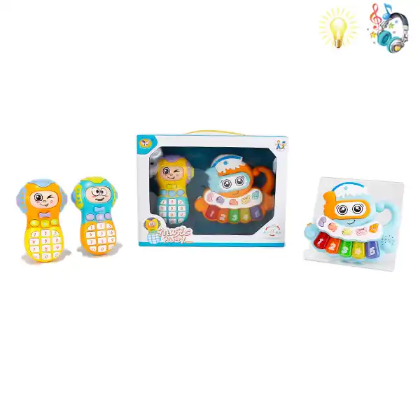 Набор игрушек с музыкой и огоньками