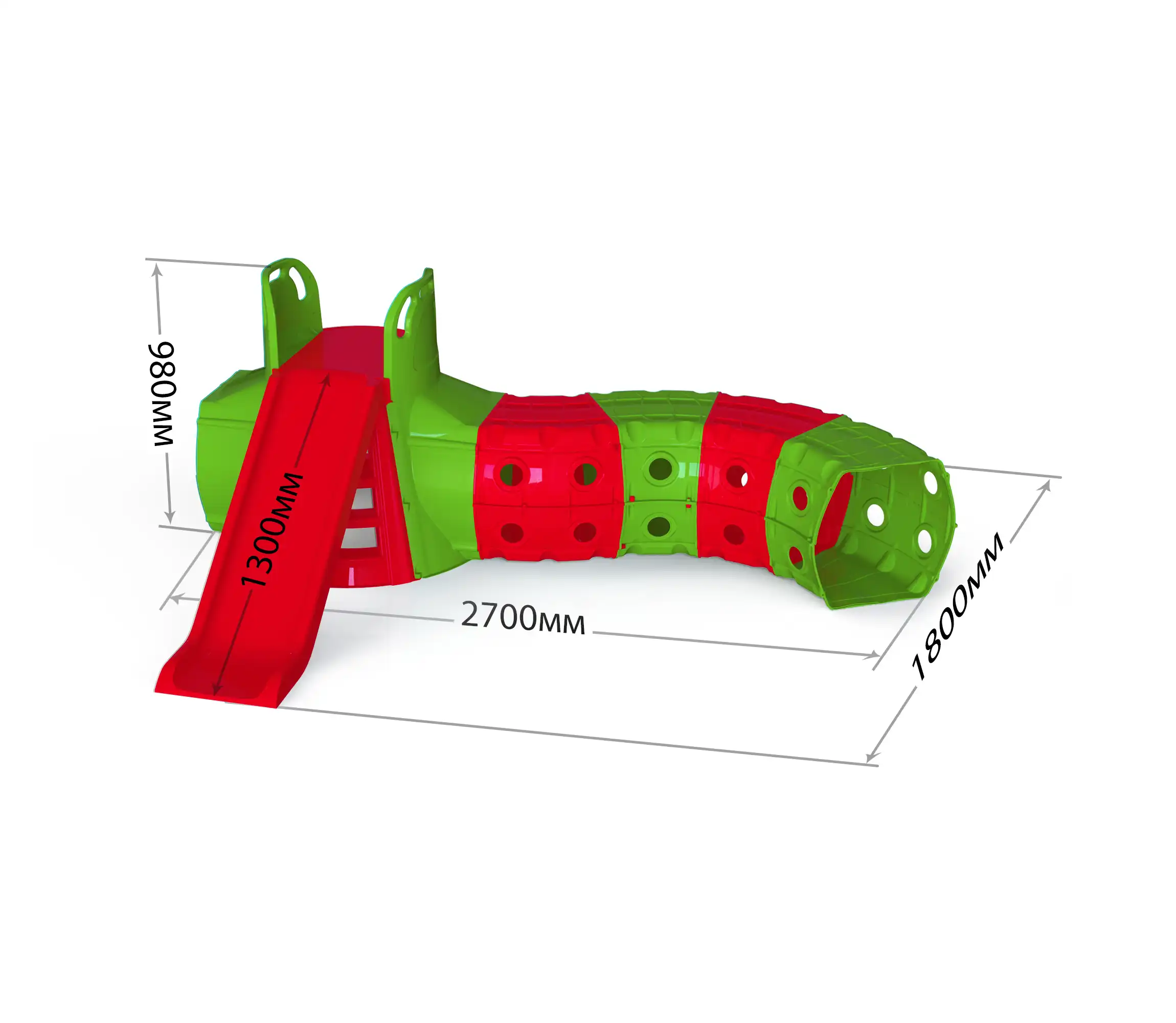 Cumpara  Terene - Горка с туннелем 4 секции (красно-зеленый)..