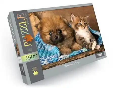 Puzzle C1500-04-01 Kitten and Puppy