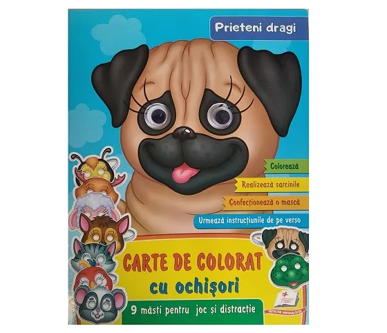 Carte de colorat cu ochisori - Prieteni dragi