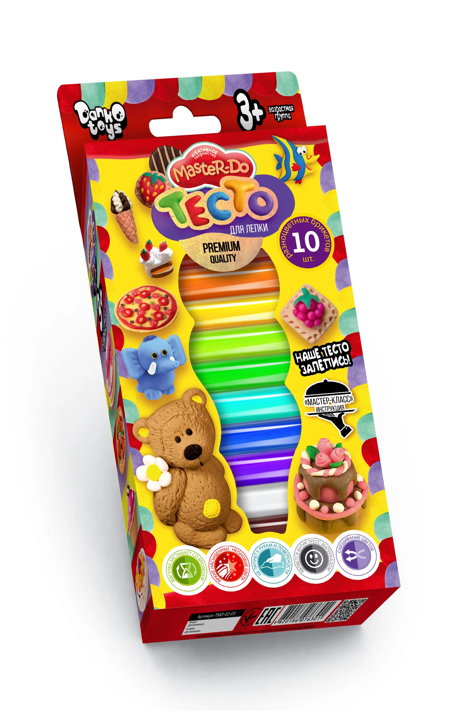 Set de creatie ( Aluat p/u modelare ) cutie 10culori, 400g