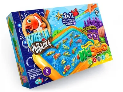 Joc de masa ( 2 in 1 Pescuit amuzant+nisip kinetic KIDSAND )