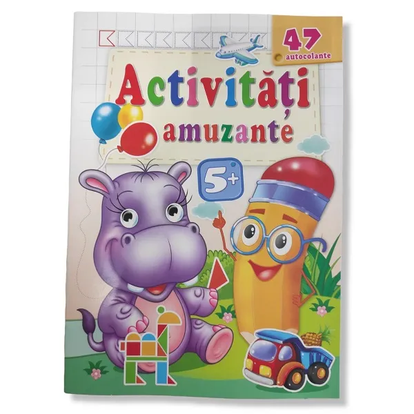 Activități amuzante 5+ - Hipopotam + autocolante