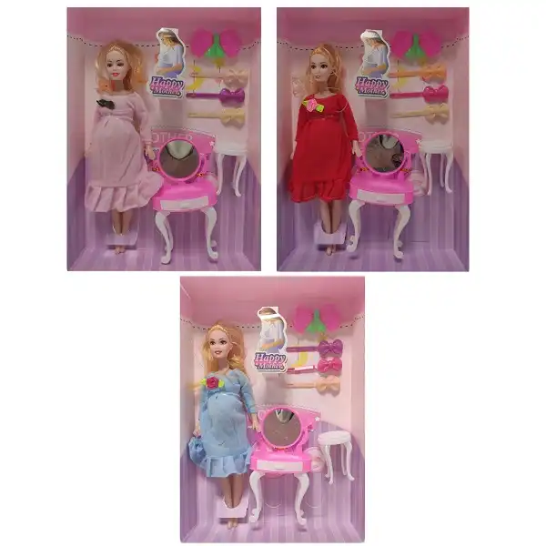 Papusa insarcinata cu accesorii (Cutie deteriorată)