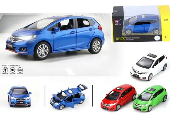 Металлическая машина с музыкой и светом (двери открываются)