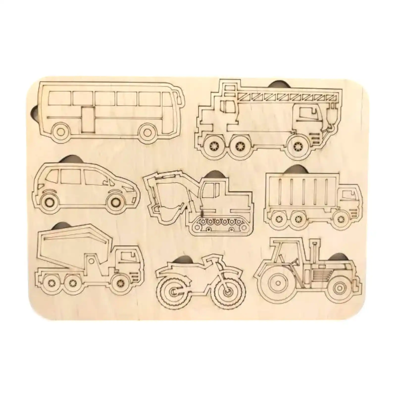 Деревянный пазл ( LAND TRANSPORT )