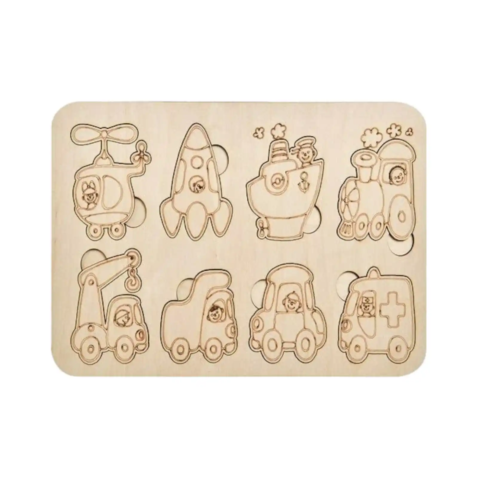 Деревянный пазл ( АВТОТЕХНИКА )