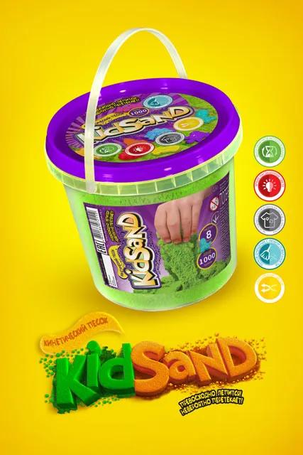 Nisip kinetic (KIDSAND) 1000g cu forme