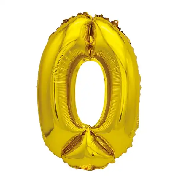 Золотой шар цифра 0