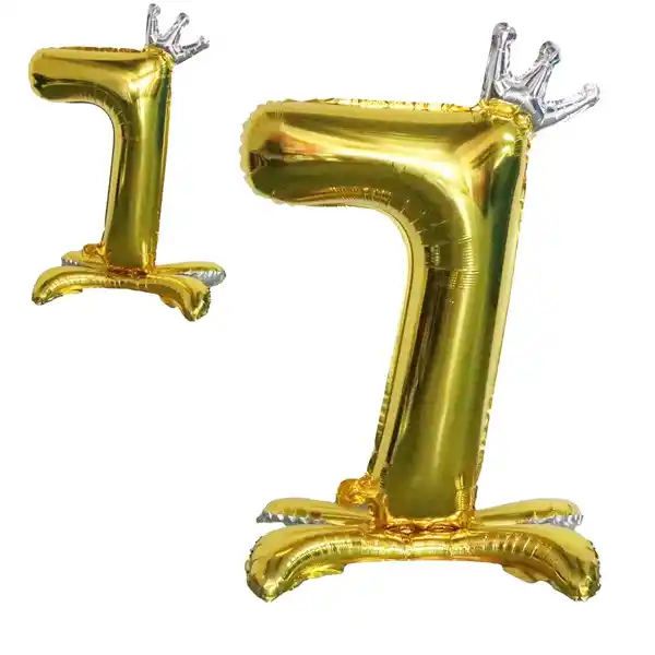 Золотой воздушный шар цифра 7