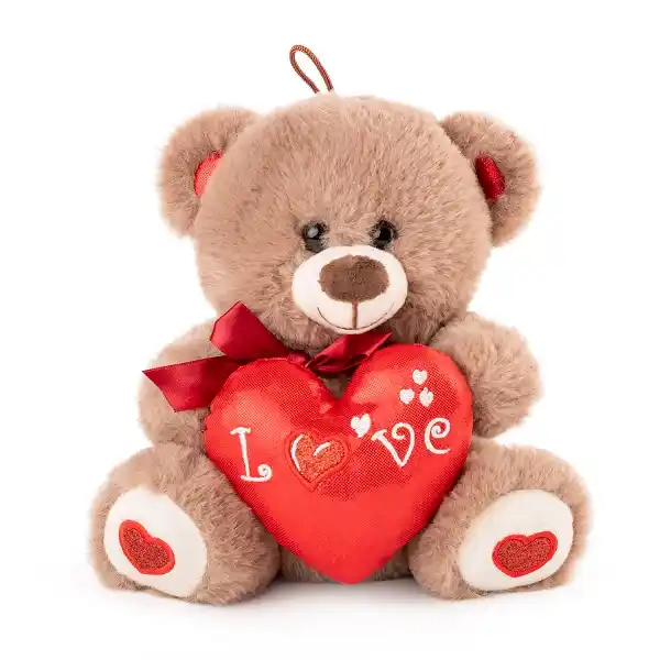 Мягкая игрушка Медведь с сердцем - Коричневый  20 cm - 0.125 kg