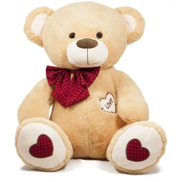 Jucarie moale Urs cu panglica rosie 60 cm - 1.04 kg