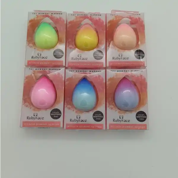 Burete pentru machiaj colorat picatura gradient  (01-27)