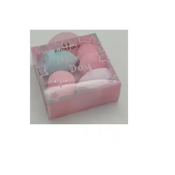 Set de burete pentru machiaj colorat diferit (4 piese) (01-24)