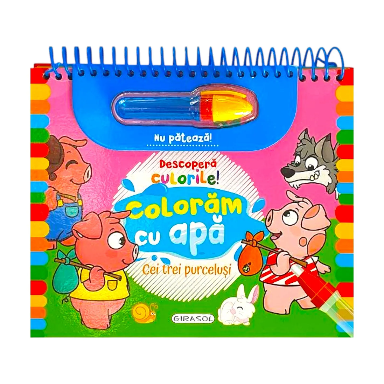 Coloram cu apa - Cei trei purcelusi