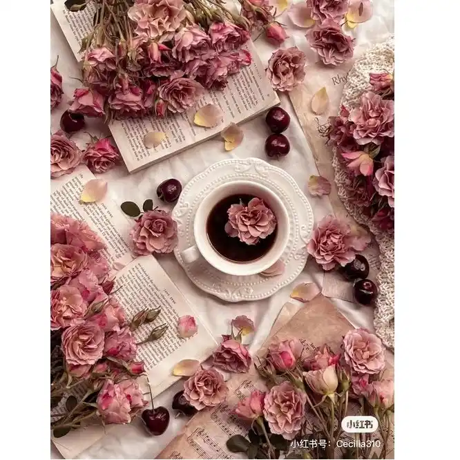 Diamond mosaic Cafea cu trandafiri (20*30)