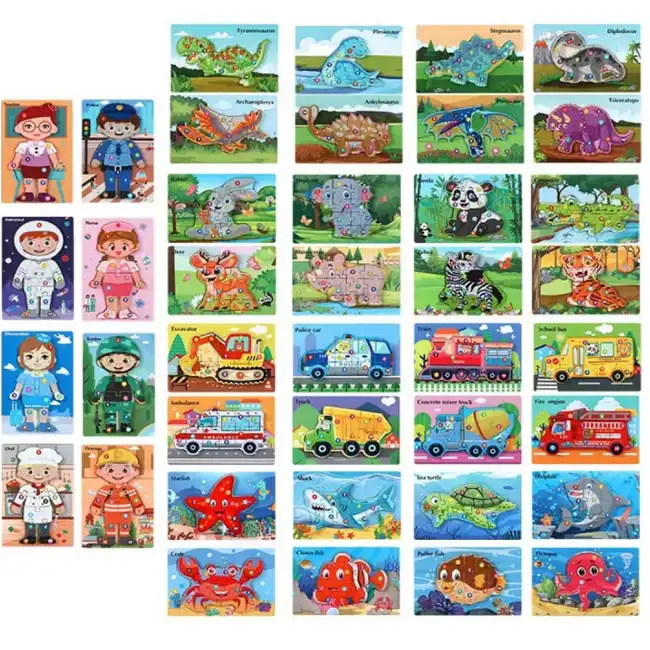 Купить  Формы/сортеры/мозайки - Деревянный пазл..