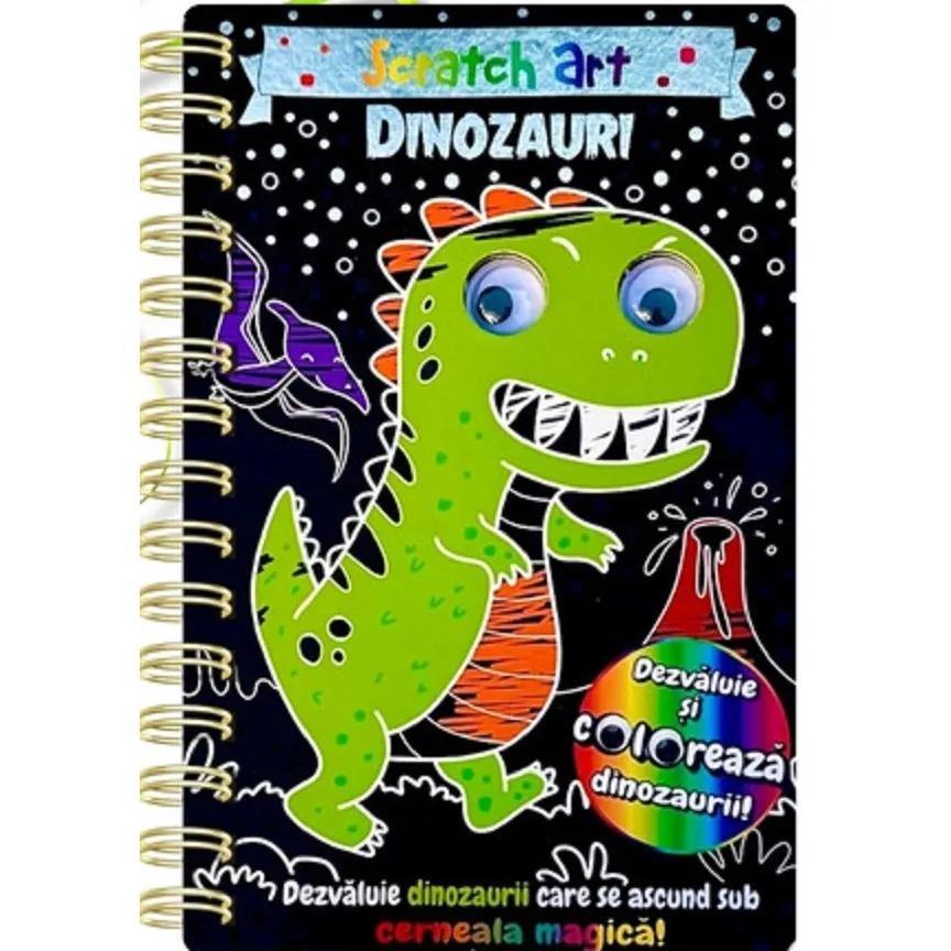 Dinozaur Scratch Art