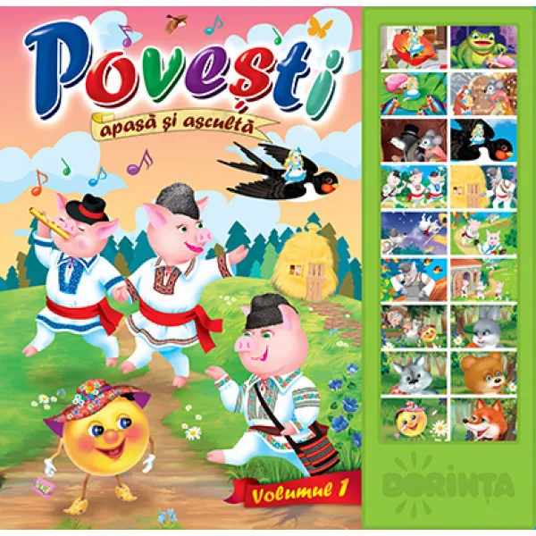 Carte cu sunete - Povesti (Cei trei Purcelusi)