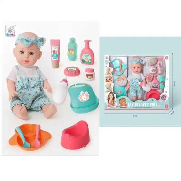Papusa Baby interactiva cu accesorii