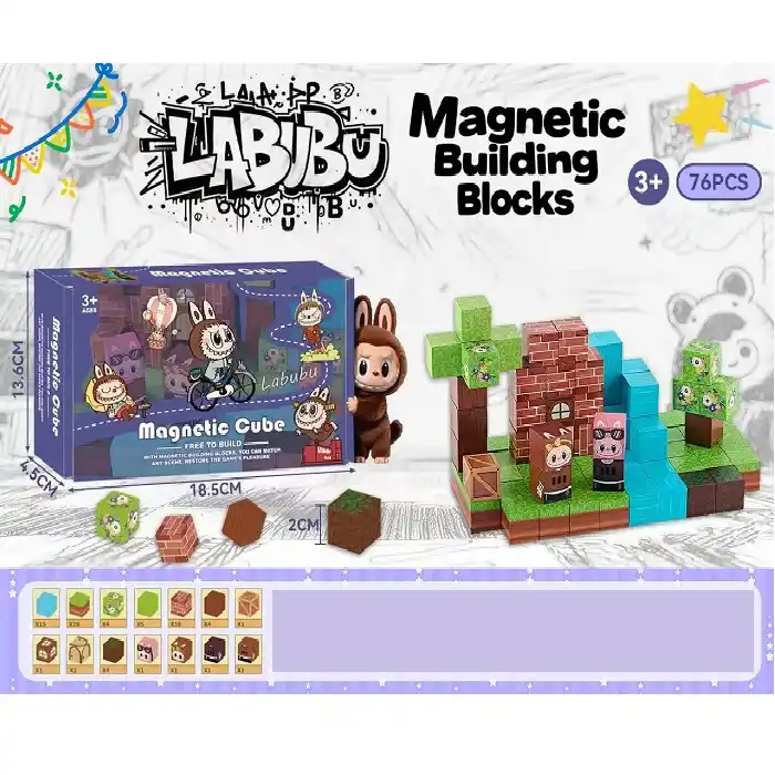 Constructor magnetic 76pcs