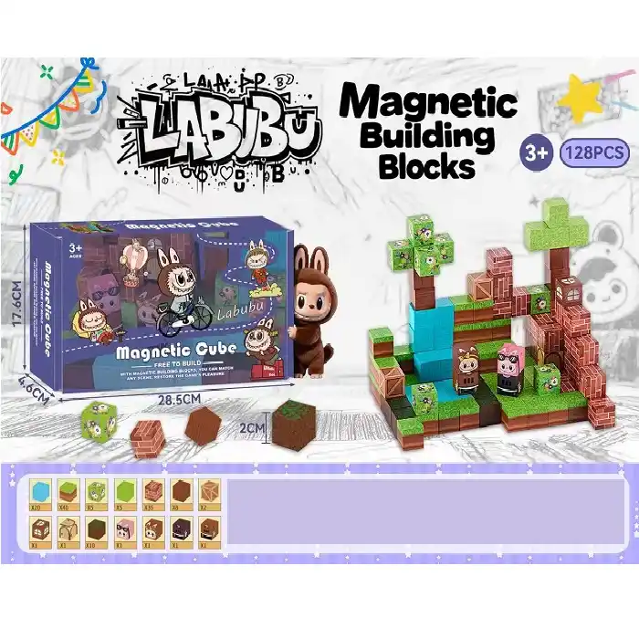 Constructor magnetic 128pcs
