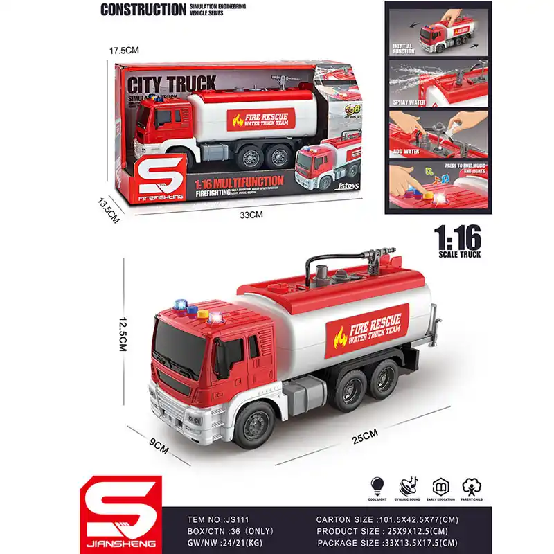 Masina pompieri cu sunet si lumini (instructiune in romana)