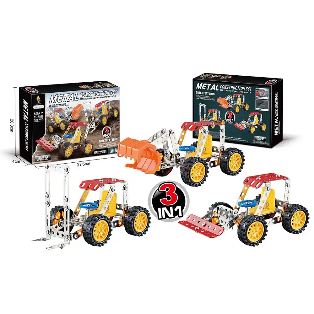 Металлический конструктор 122 шт. (инструкция на румынском )