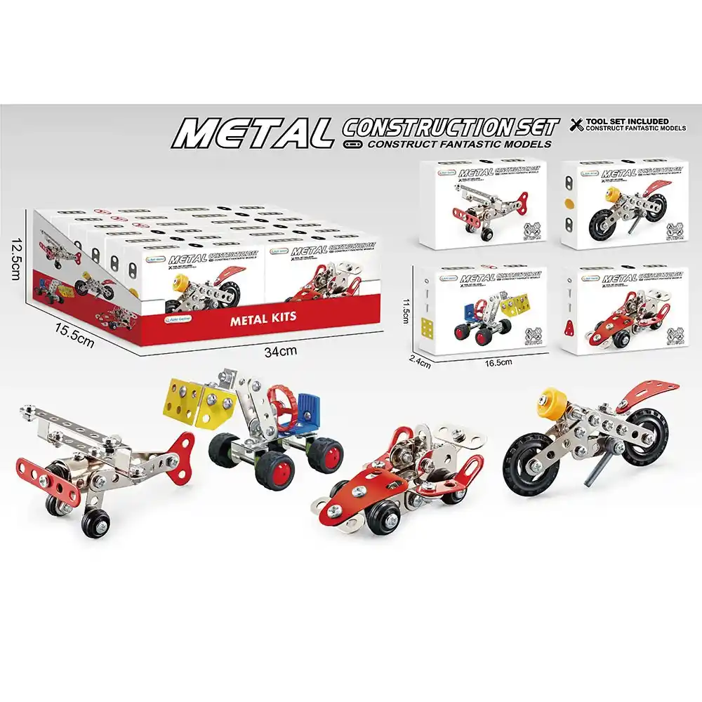 Set constructor din metal 61pcs (12buc) (instructiune in romana)