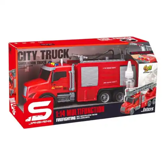 Camion pompieri cu scara ,rezervor,sunet si lumini